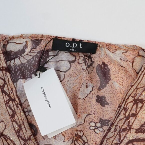 O.P.T One Pretty Time Floral Ruffle Dress NEW DEGAGE - Size Small - Picture 4 of 7